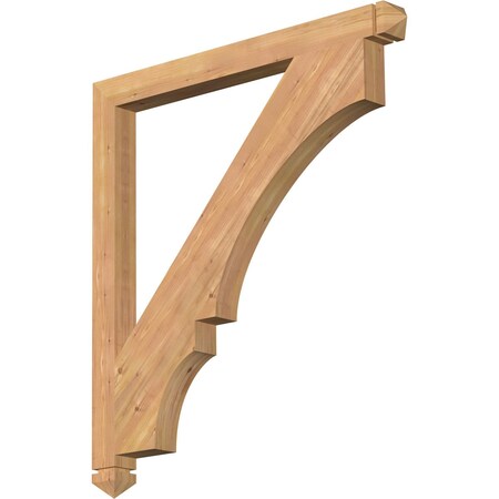 Ekena Millwork Balboa Arts & Crafts Smooth Bracket, Western Red Cedar, 3 1/2"W x 44"D x 48"H BKT04X44X48BOA03SWR